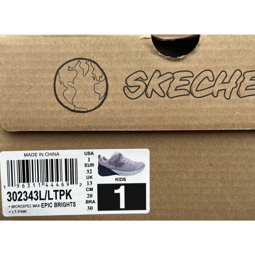 Skechers Youth Big Girl Athletic Slip-on Sneaker Size 1 Light Pink Gray Shoes - Picture 9 of 12